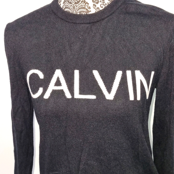 Calvin klein jeans, jumper, black and white, size small (approx 8 to 10) - Picture 2 of 5